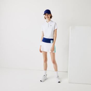 Lacoste SPORT Breathable Stretch Tennis Skirt Dámské - Sukně Blankyt / Bílé / Žluté / Blankyt / Zele